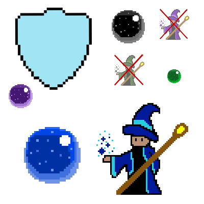 2D items from bomberman