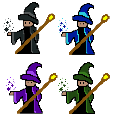 sprites des sorciers (personnages)