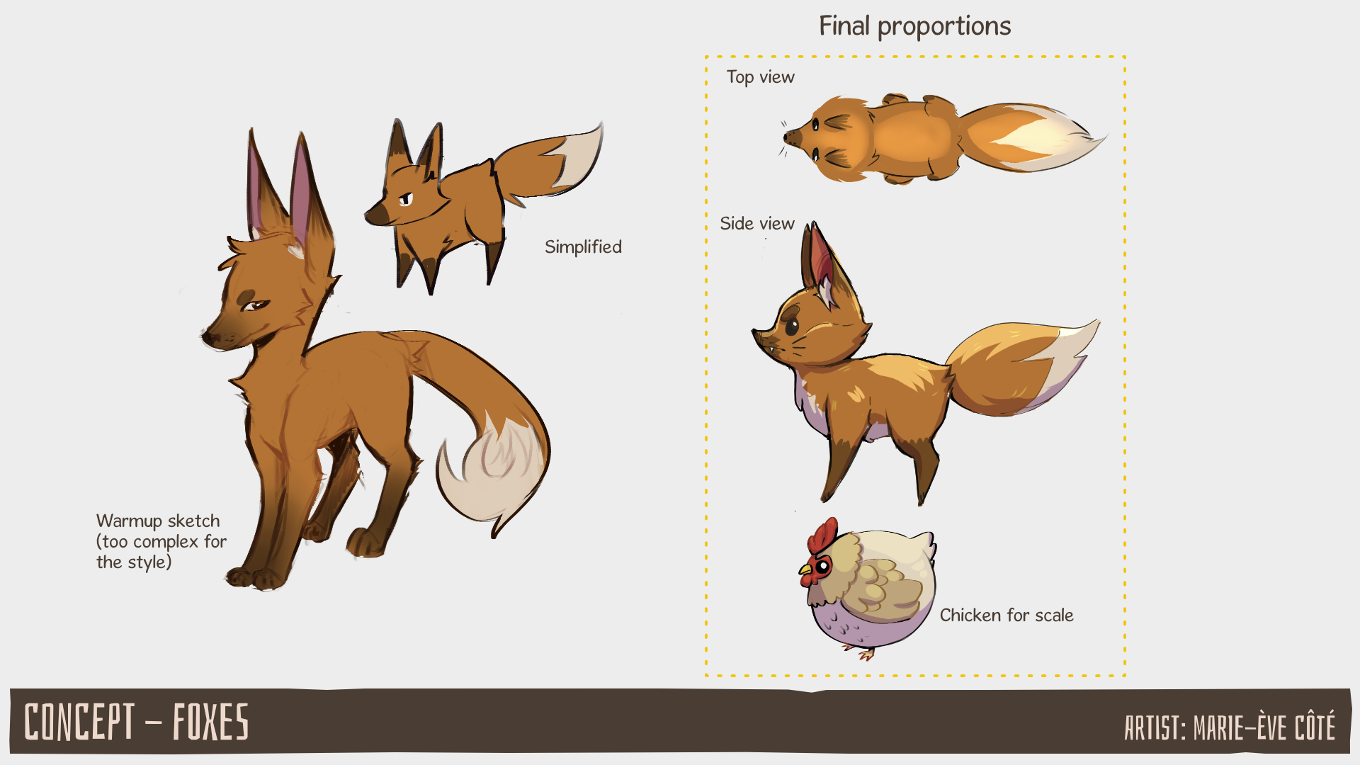 Concept art : foxes