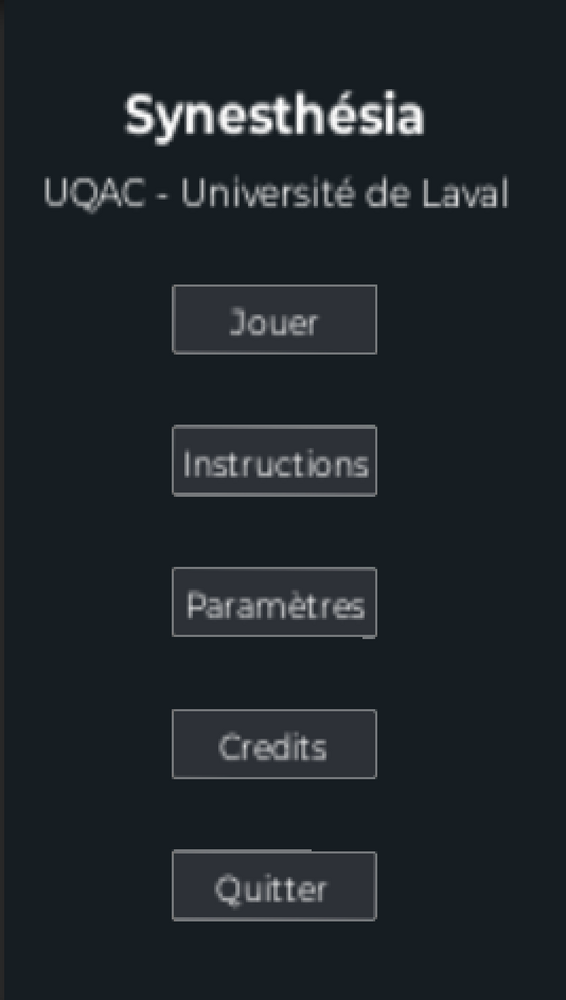 Menu principal