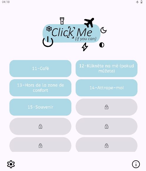 Some levels unlock in the home page